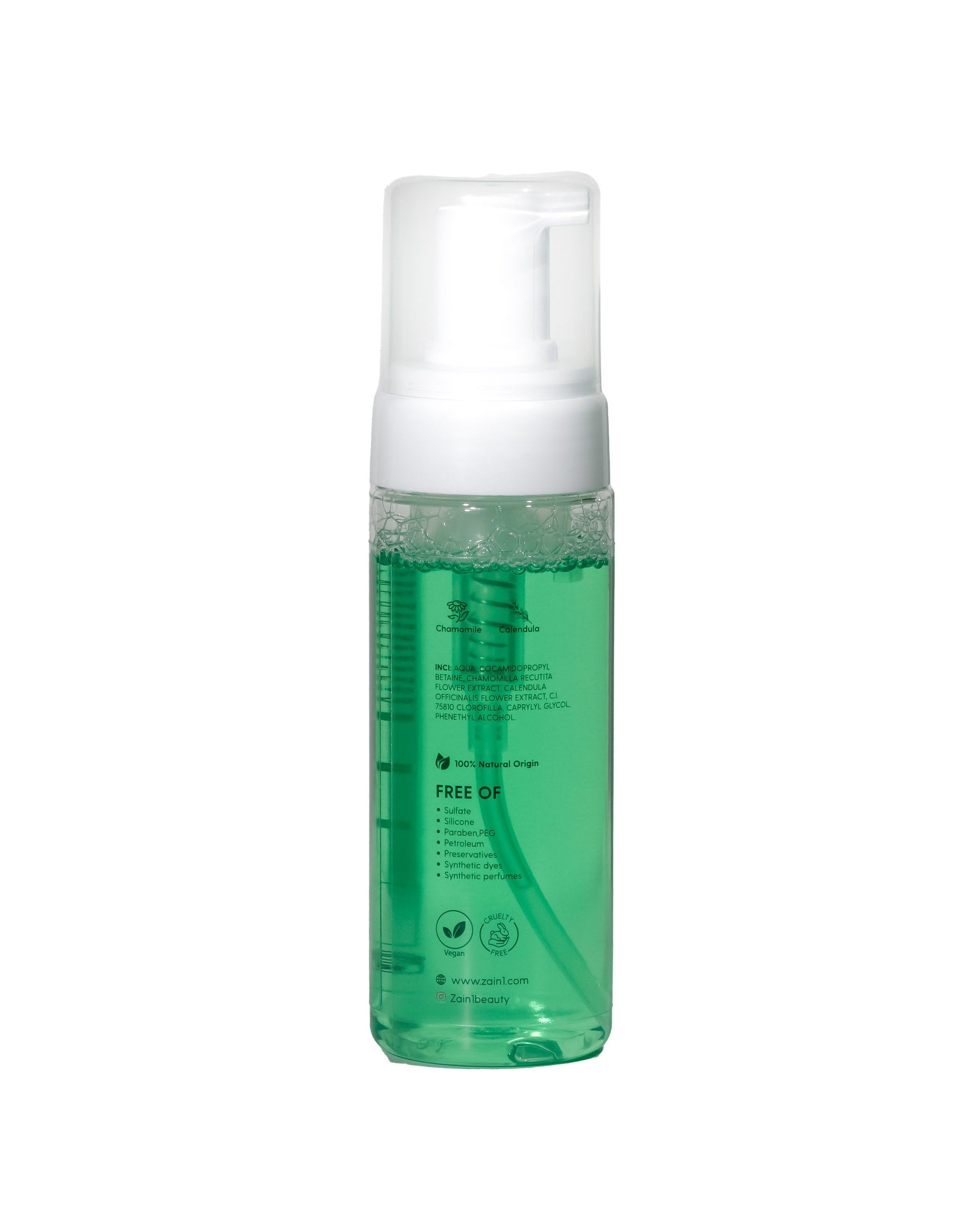 Gentle Foam Face Wash by ZAIN, Purifying cleanser for sensitive skin, Vegan face wash