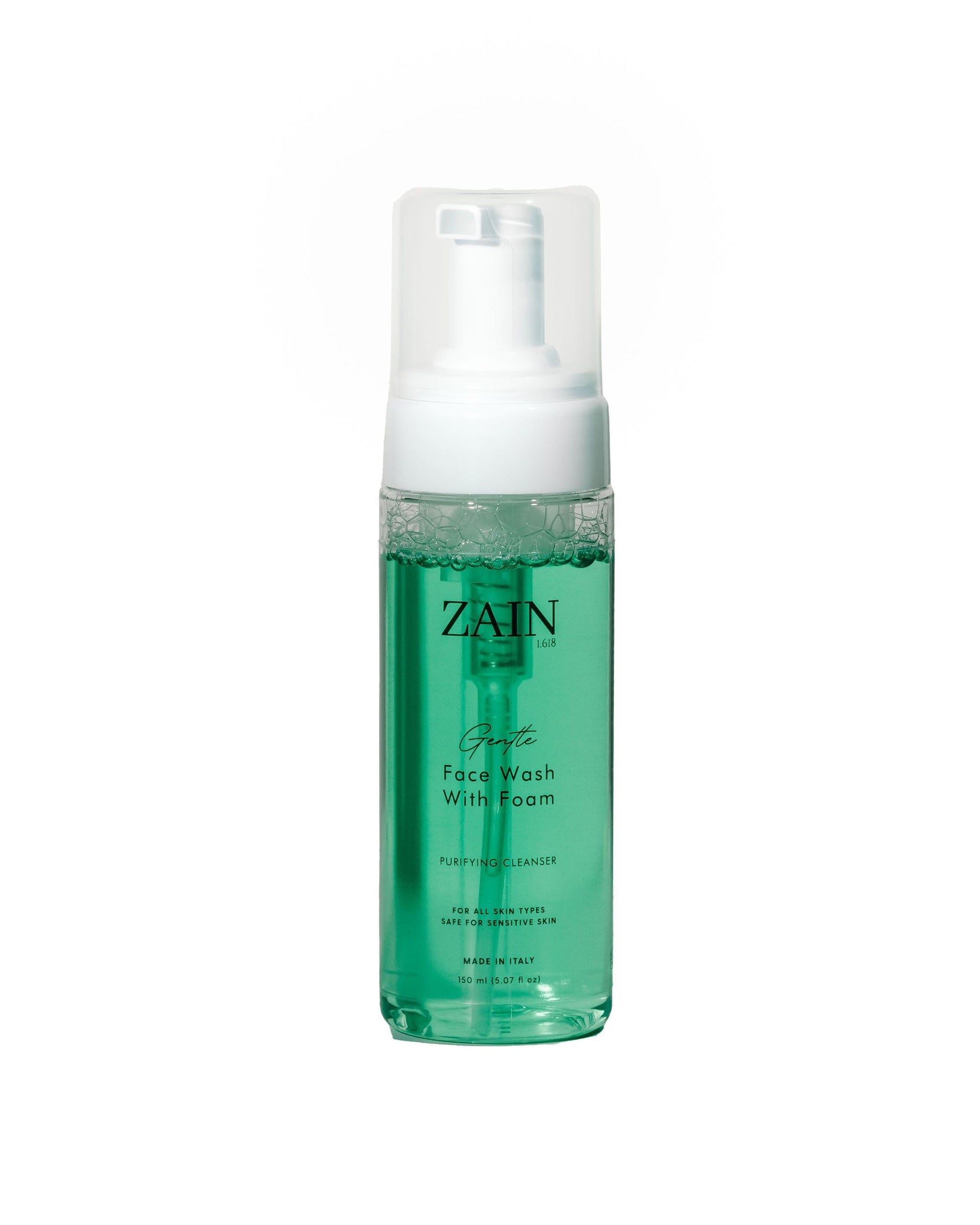 Gentle Foam Face Wash by ZAIN, Purifying cleanser for sensitive skin, Vegan face wash